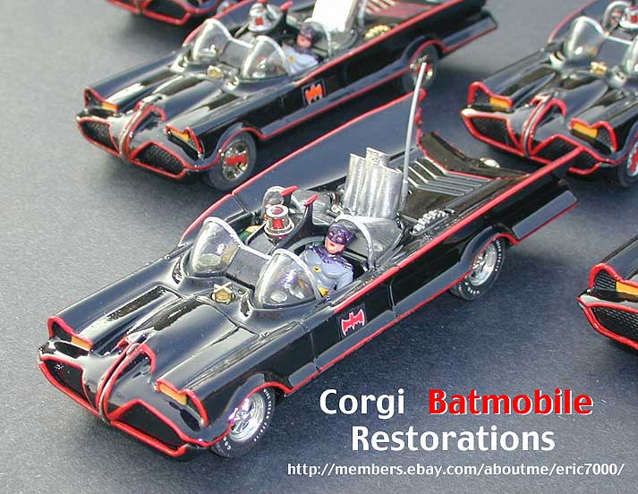 Vintage Corgi 1966 Batman Batmobile Toy Car Restoration 